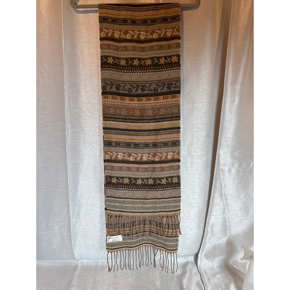 Preston‎ & York Women's Patterned Acrylic Scarf - Neutral Tones